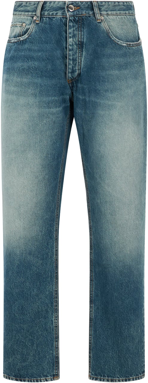 Icon Denim Straight cotton jeans Blauw
