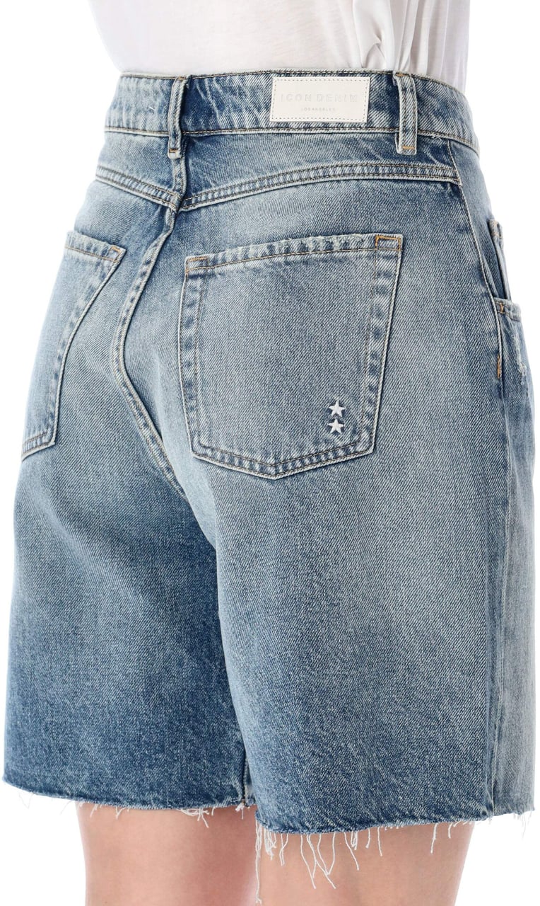 Icon Denim Lea Bermuda Smoke Blue Blauw
