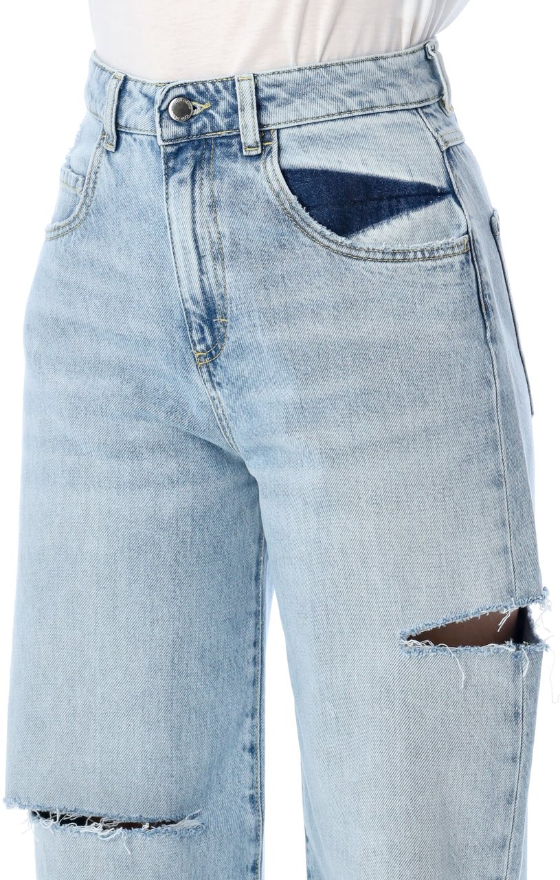 Icon Denim Icon Denim Poppy wide-leg cotton jeans Blauw