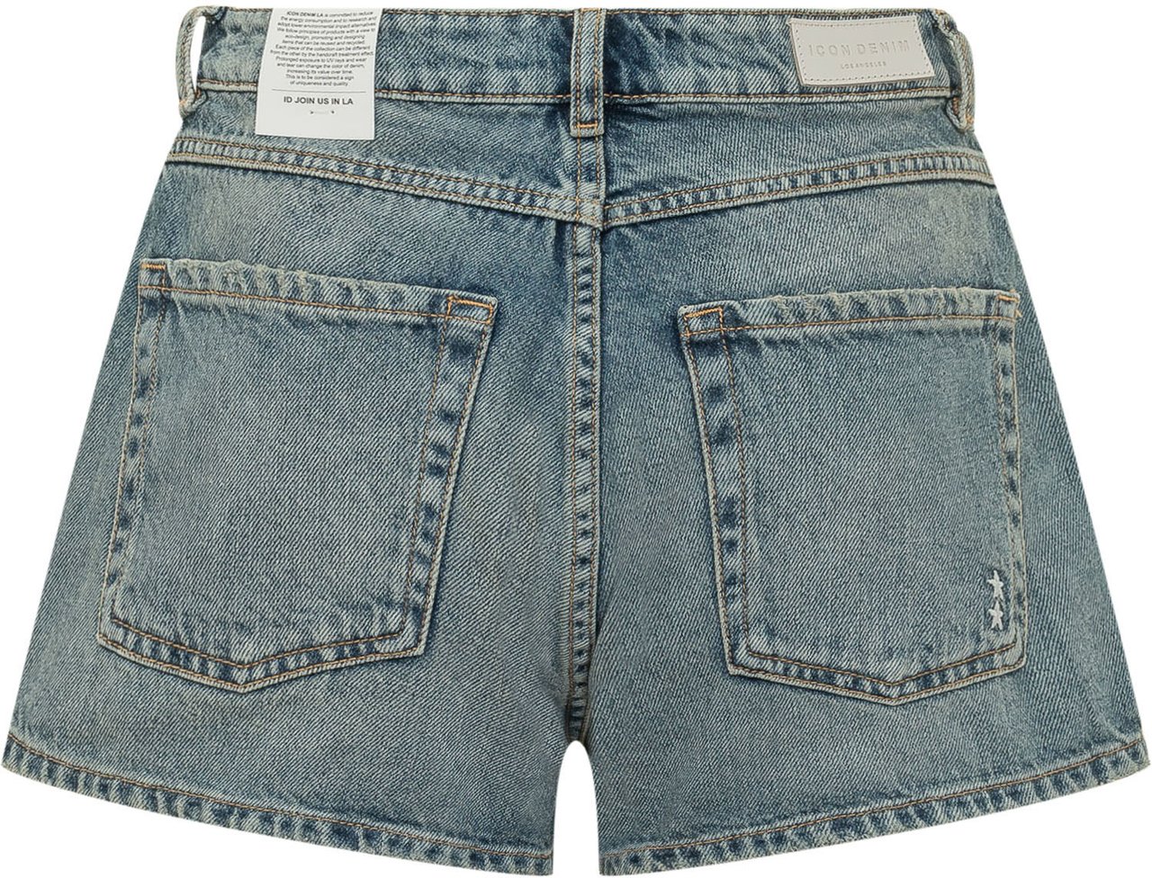 Icon Denim Shorts in denim corti Blauw