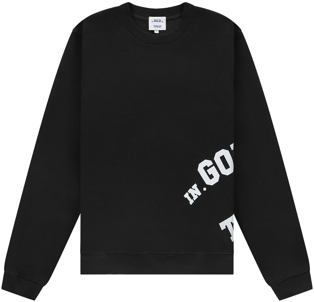 In Gold We Trust The Screw Sweater Black Zwart
