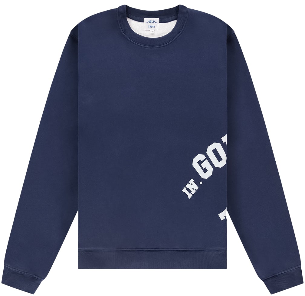 In Gold We Trust The Screw Sweater Blue Blauw