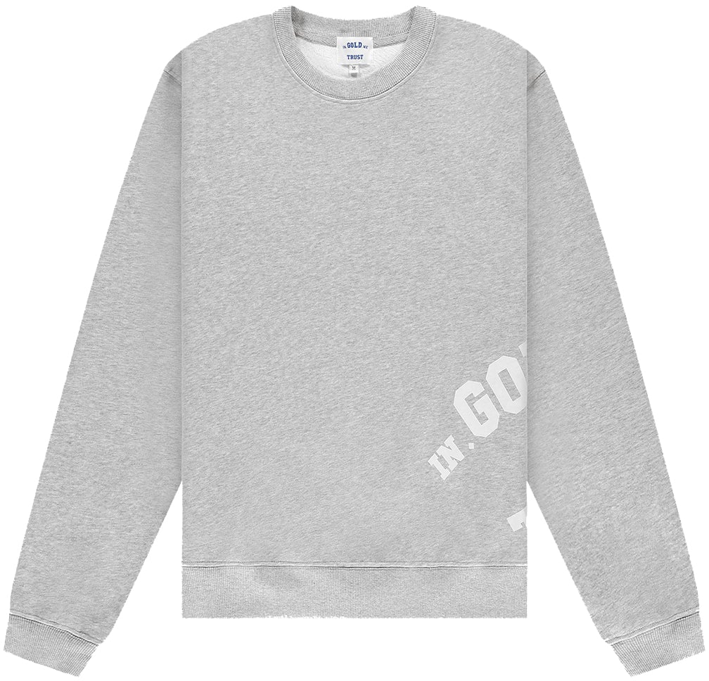 In Gold We Trust The Screw Sweater Grey Grijs
