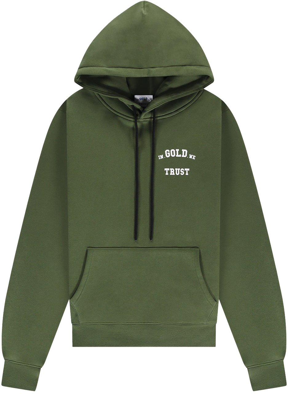In Gold We Trust The Out Hoodie Dark Green Groen