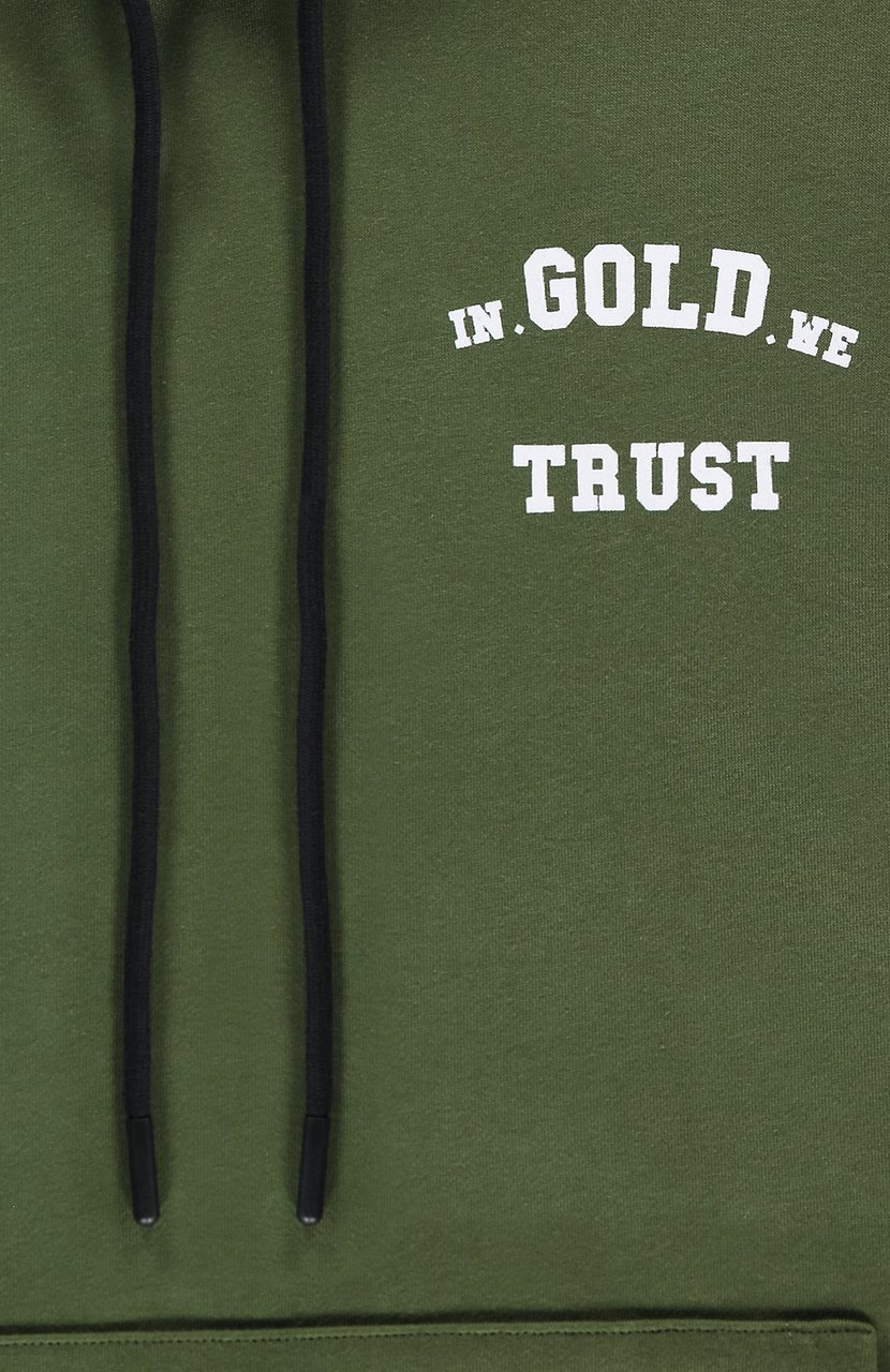 In Gold We Trust The Out Hoodie Dark Green Groen