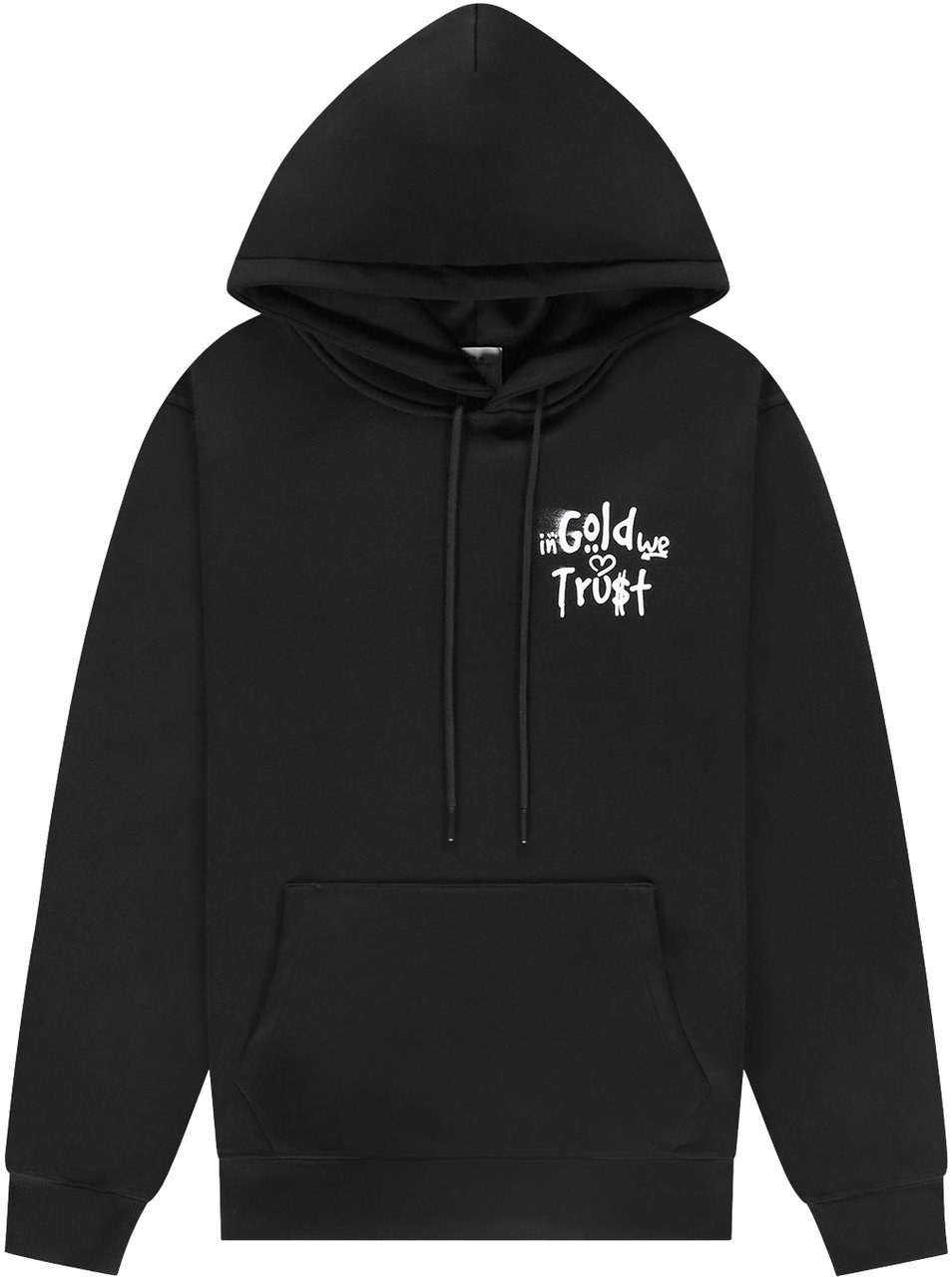 In Gold We Trust The Graffiti Hoodie Black Zwart