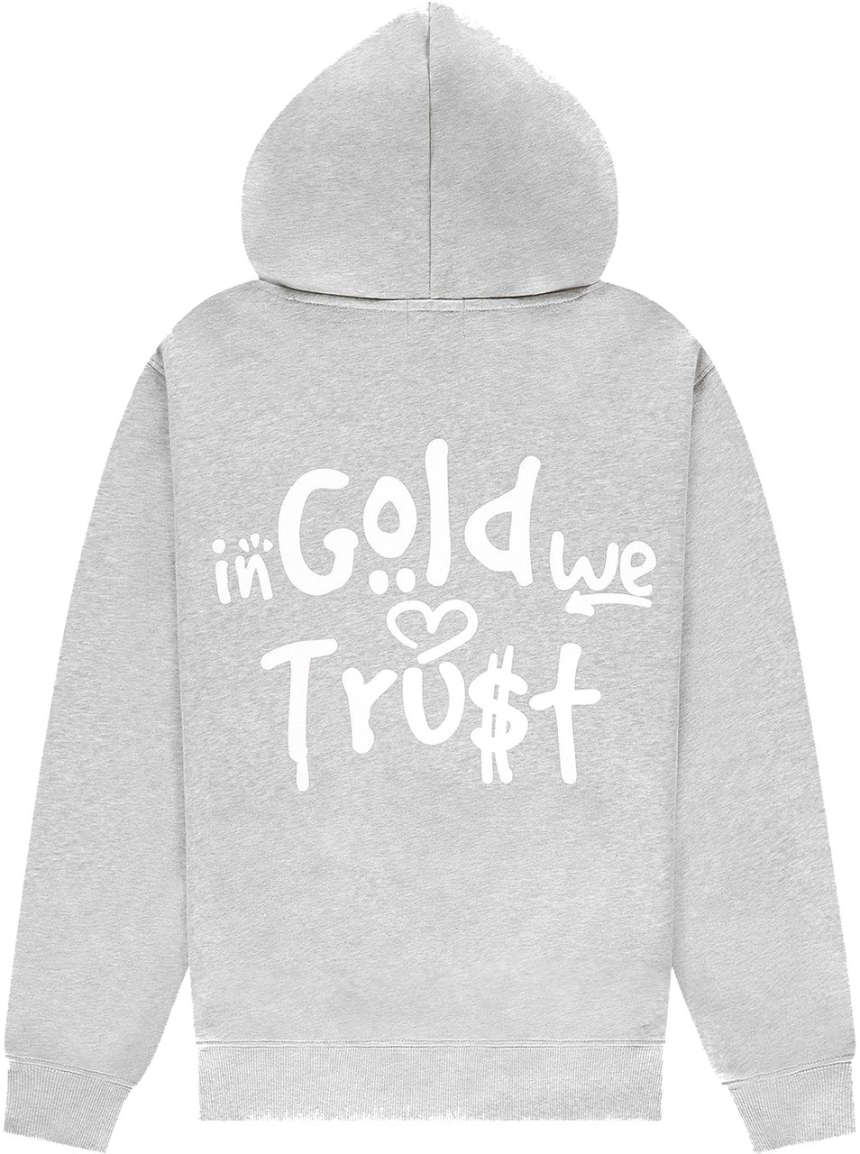 In Gold We Trust The Graffiti Hoodie Grey Grijs
