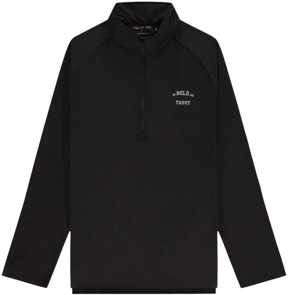 In Gold We Trust Sport Longsleeve Zip Zwart