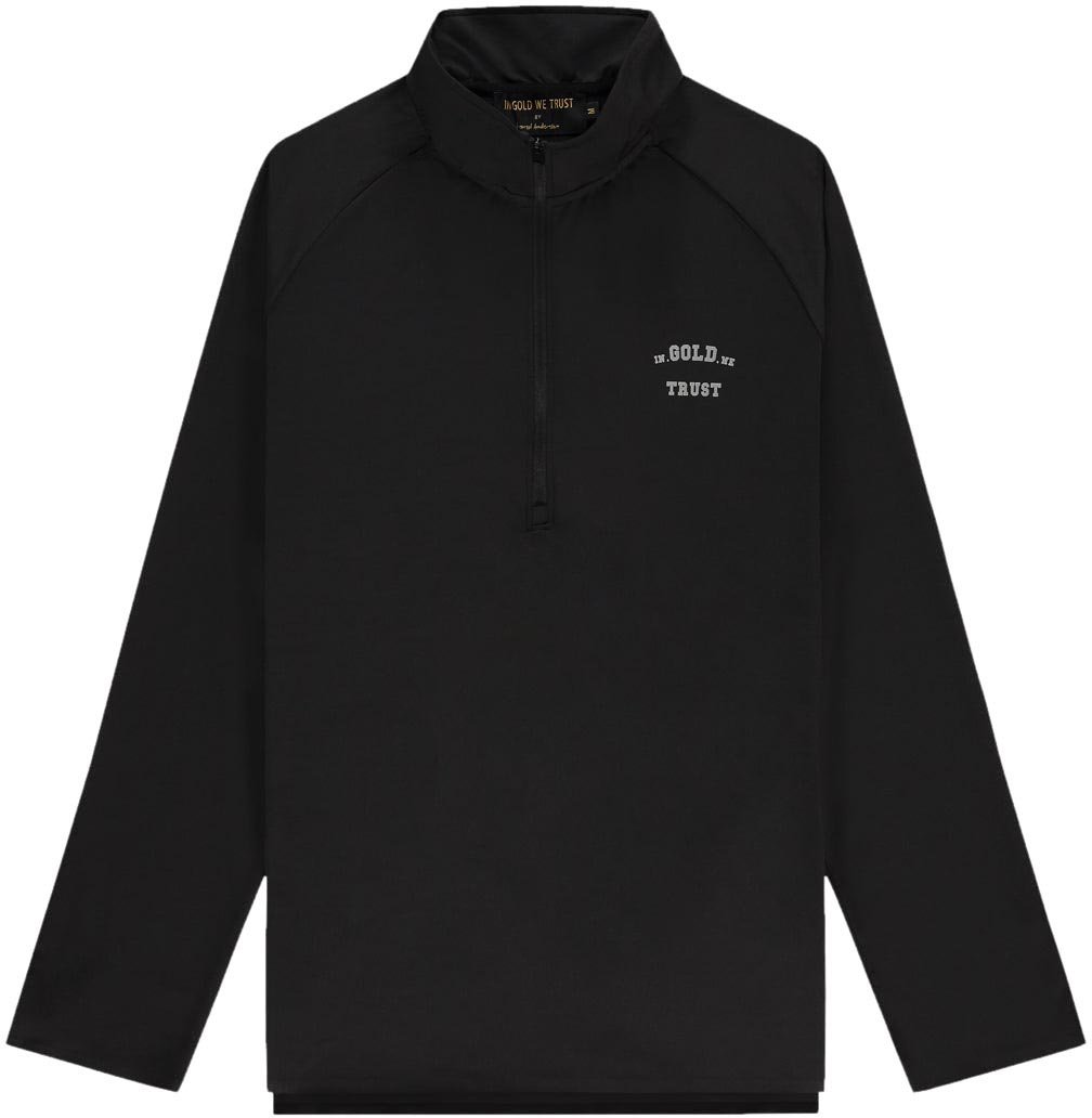 In Gold We Trust Sport Longsleeve Zip Zwart
