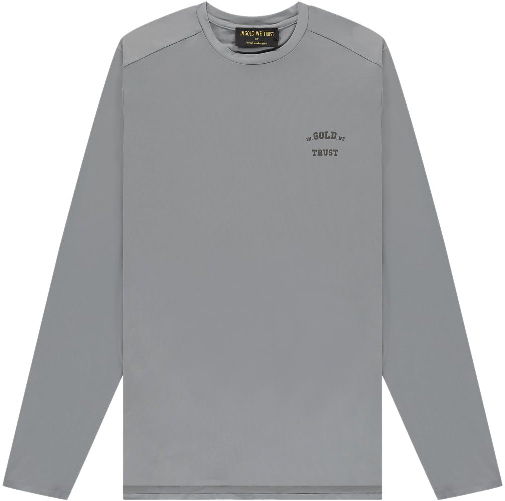 In Gold We Trust Sport Longsleeve Grey Grijs