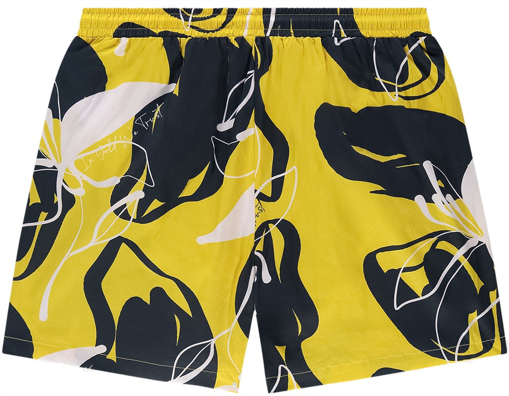 In Gold We Trust The Abstract Swim Short Geel
