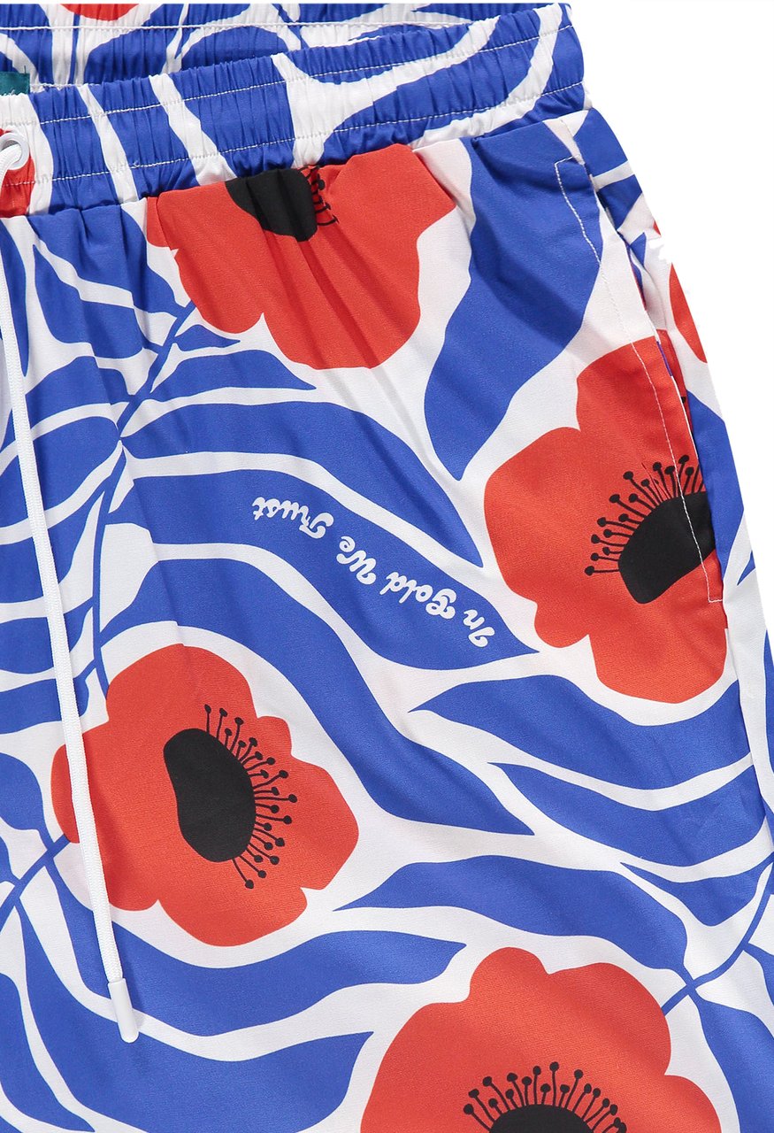 In Gold We Trust The Flower Swim Short Blauw
