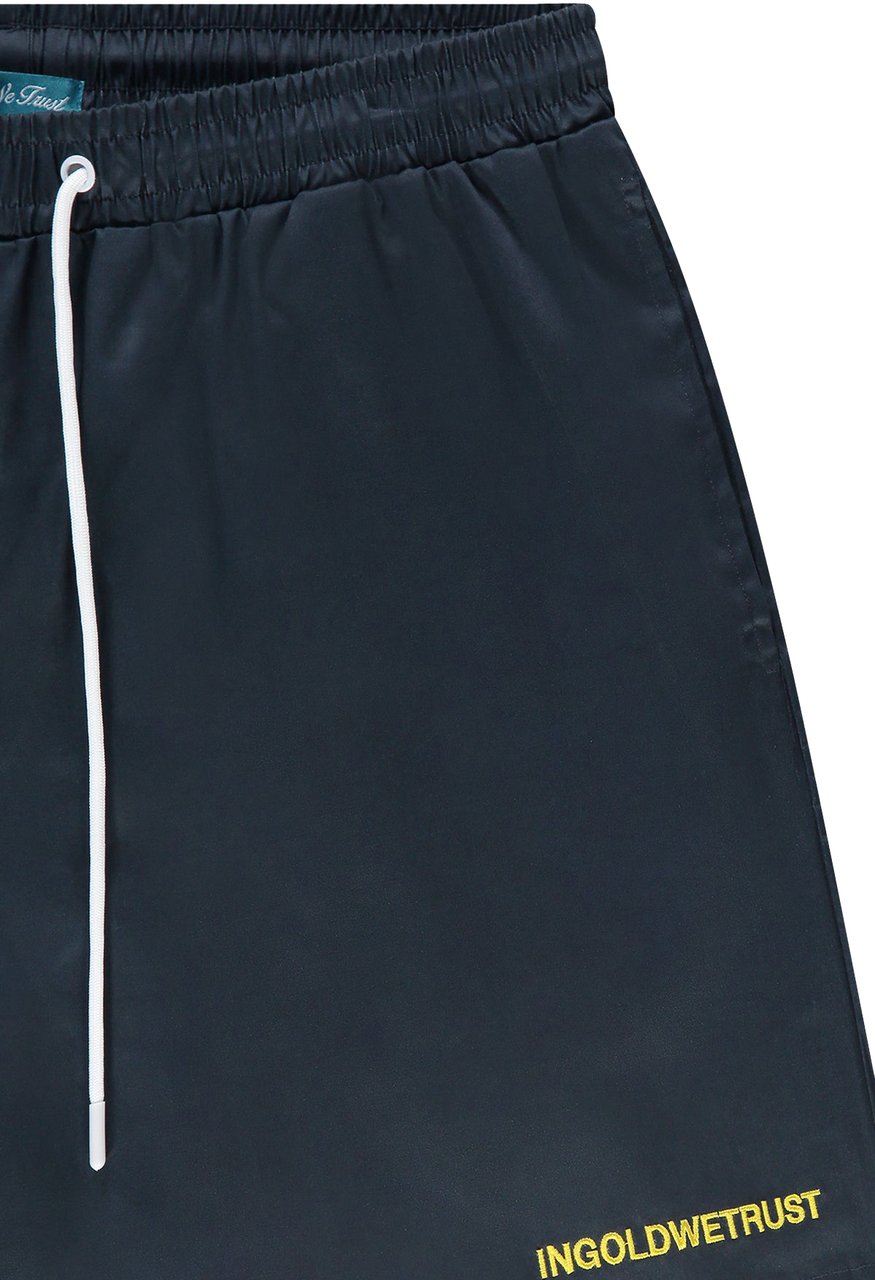 In Gold We Trust The Straight Swim Short Dark Blue Blauw