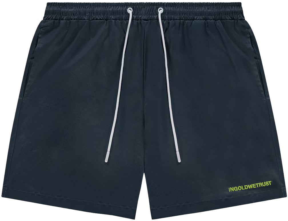 In Gold We Trust The Straight Swim Short Dark Blue Blauw