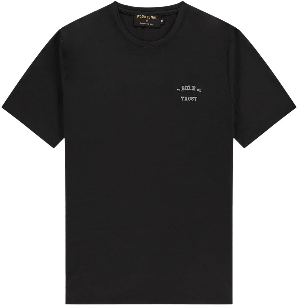 In Gold We Trust Sport T-shirt Black Zwart