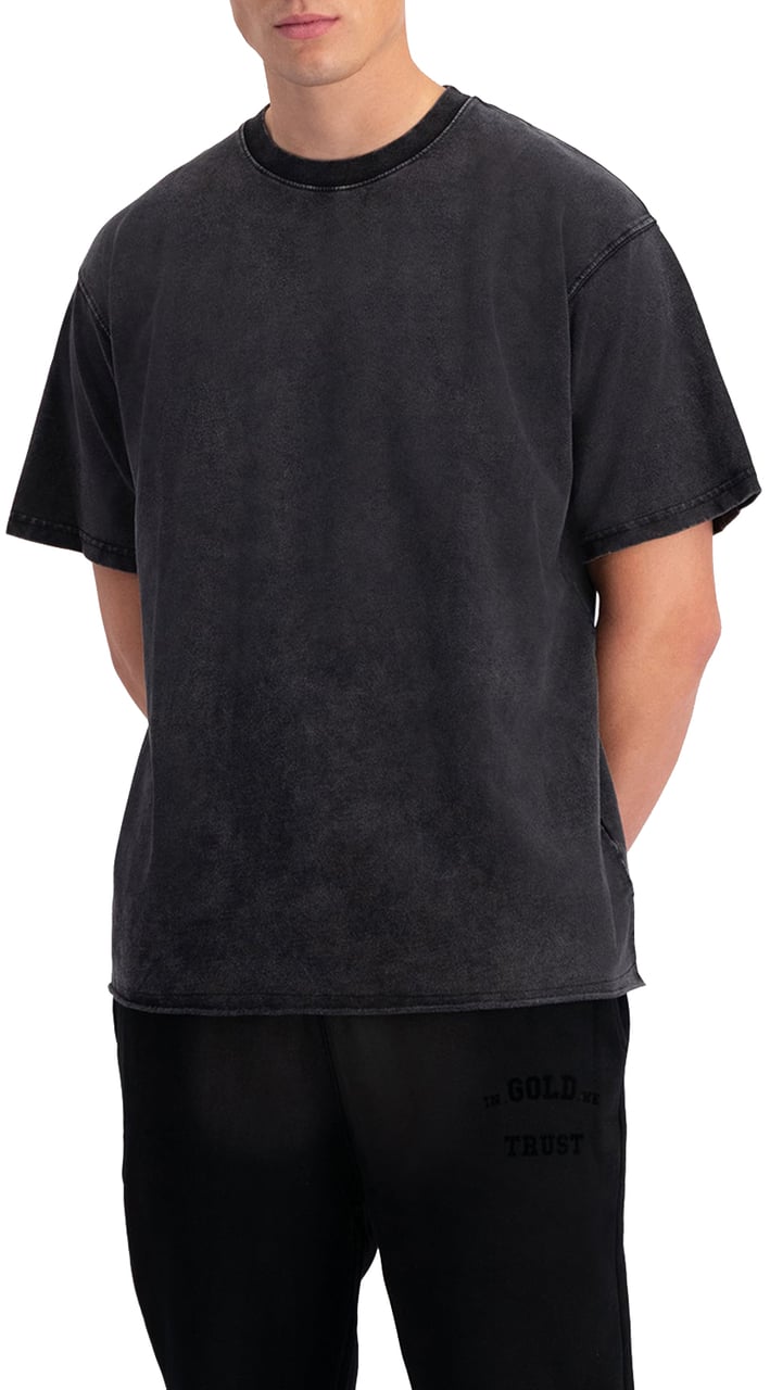 In Gold We Trust The Strict T-shirt Grey Zwart