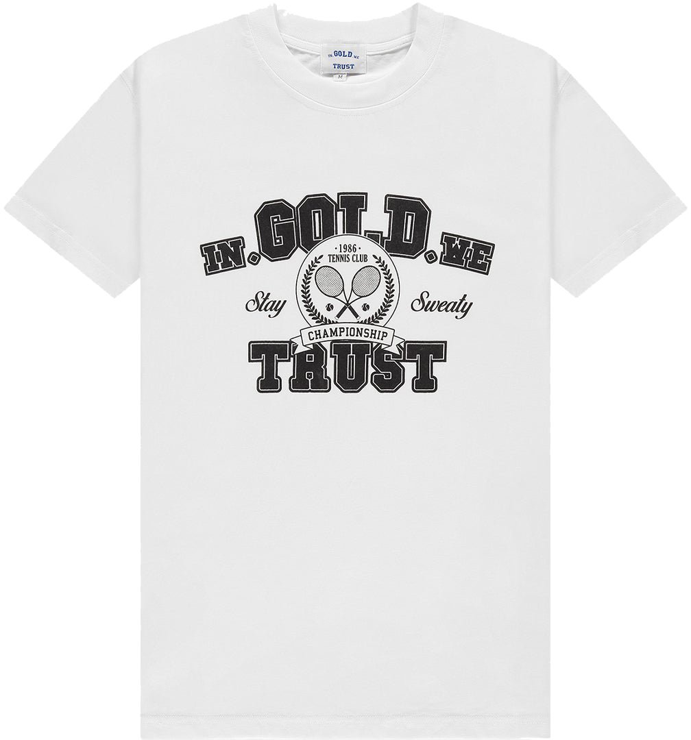 In Gold We Trust The Tennis Tee White Wit