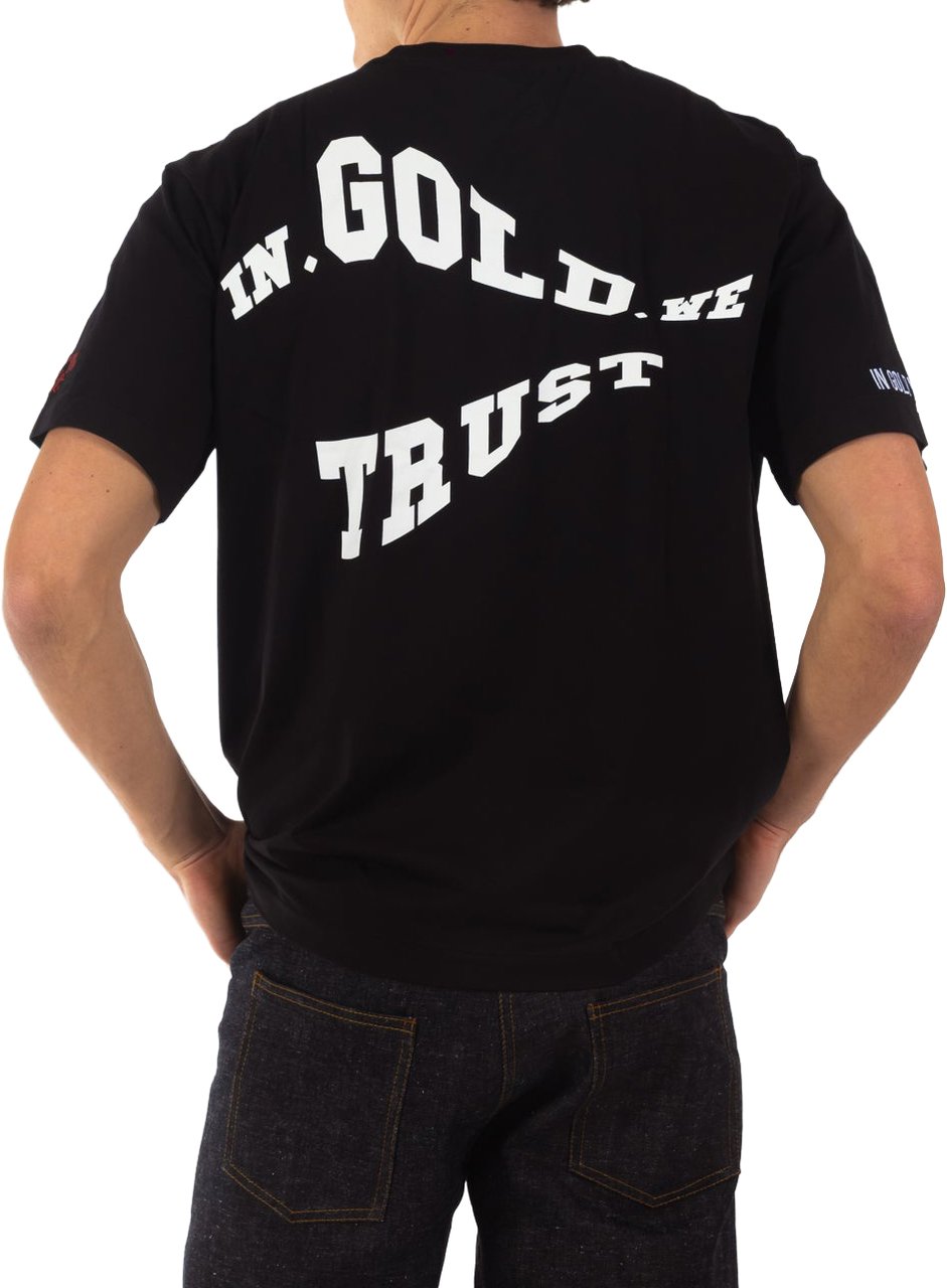 In Gold We Trust Pusha Wavy Black - Loose Fit Zwart