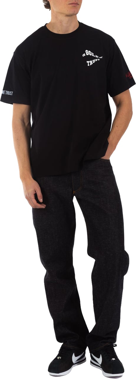 In Gold We Trust Pusha Wavy Black - Loose Fit Zwart