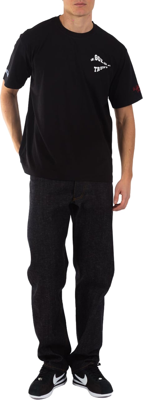 In Gold We Trust Pusha Wavy Black - Loose Fit Zwart