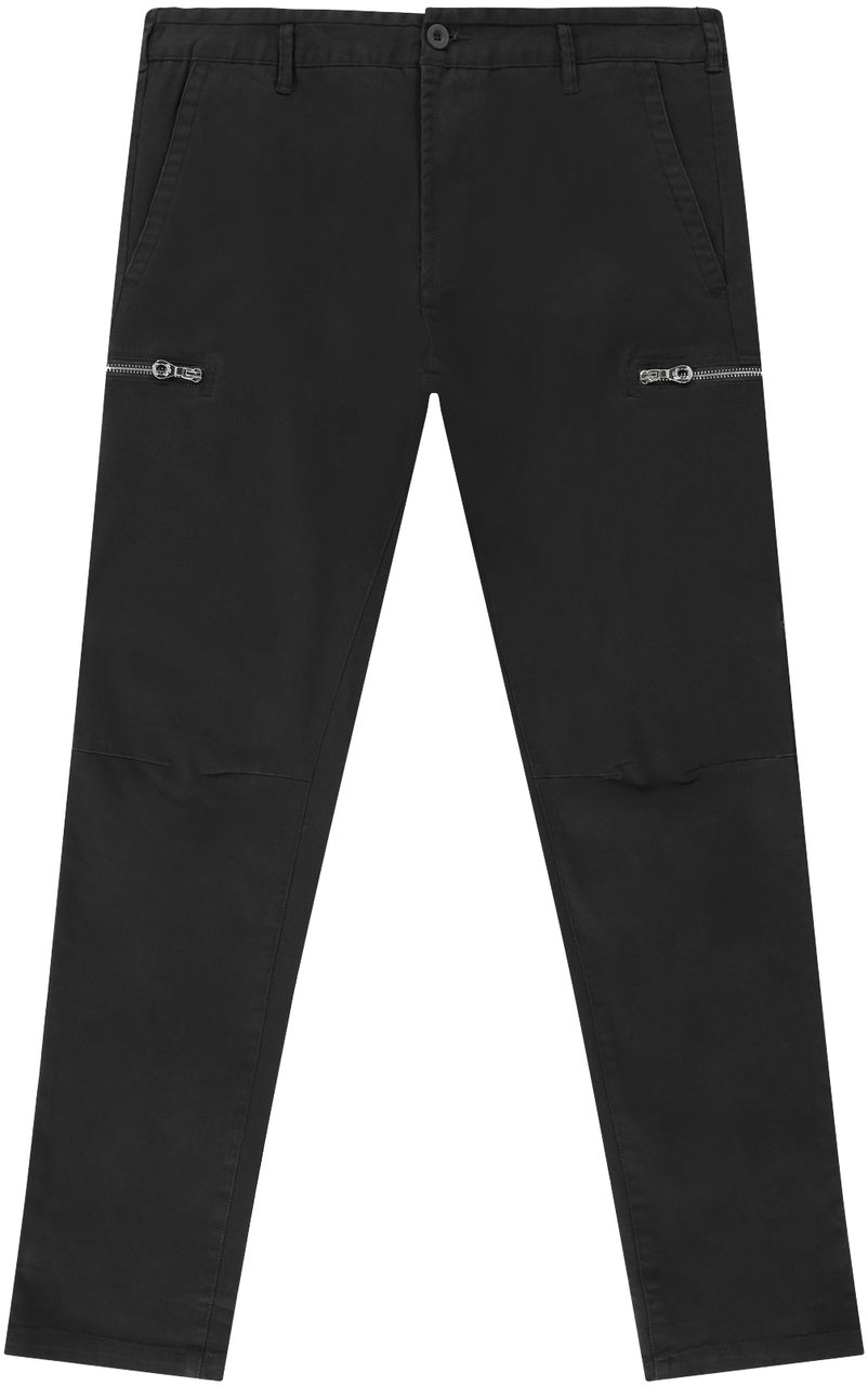 In Gold We Trust The Zipper Pants Black Zwart