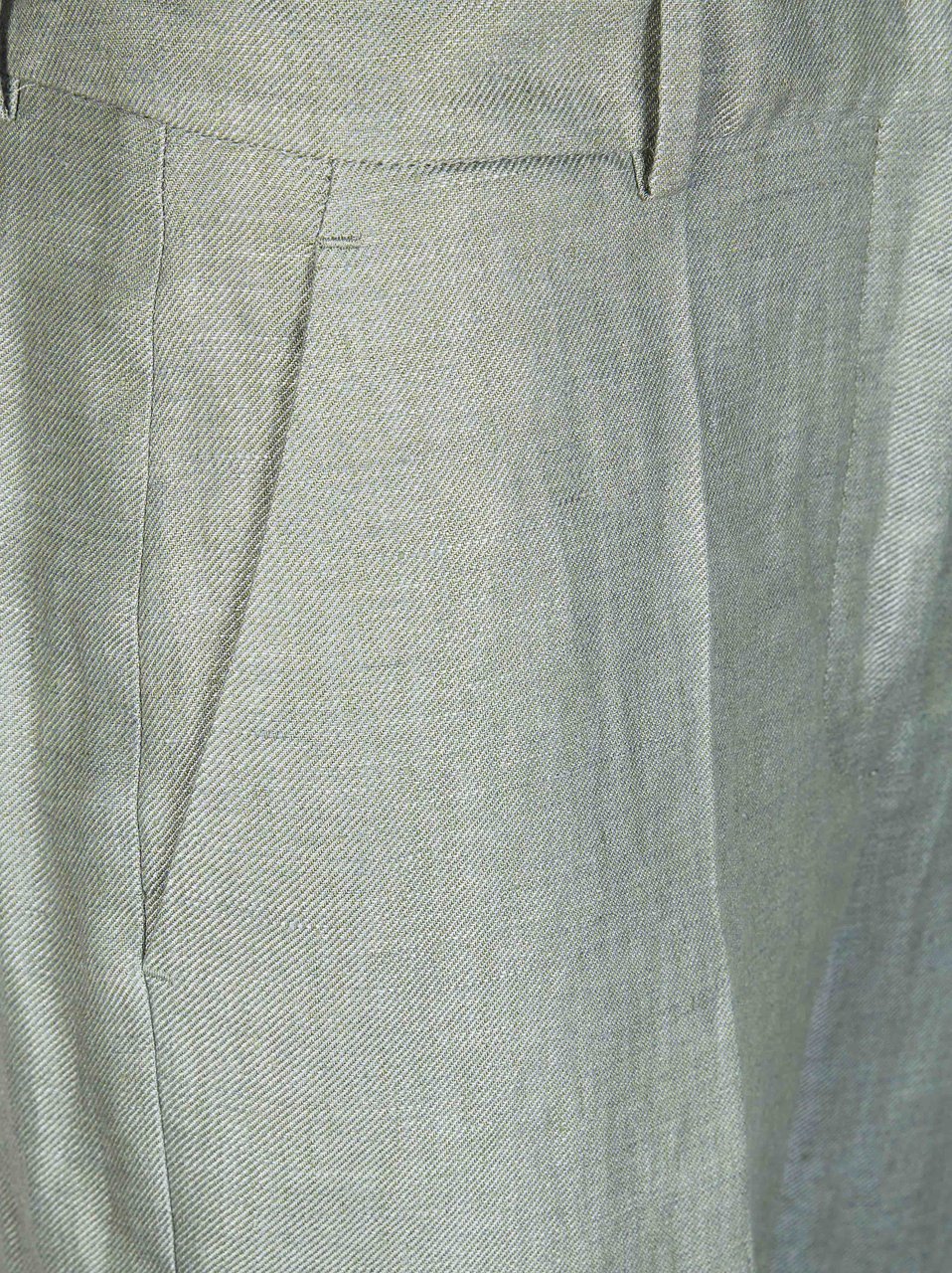 Incotex Arlys Lino Straight-Leg Trousers Grijs