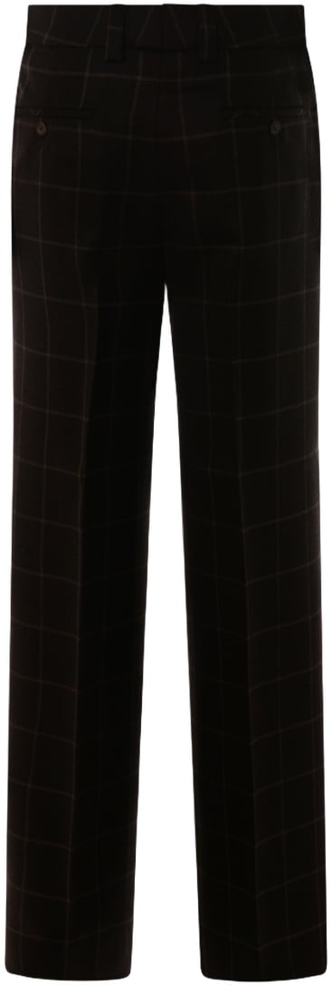 Incotex Straight-Leg Trousers with Subtle Checkered Pattern Zwart