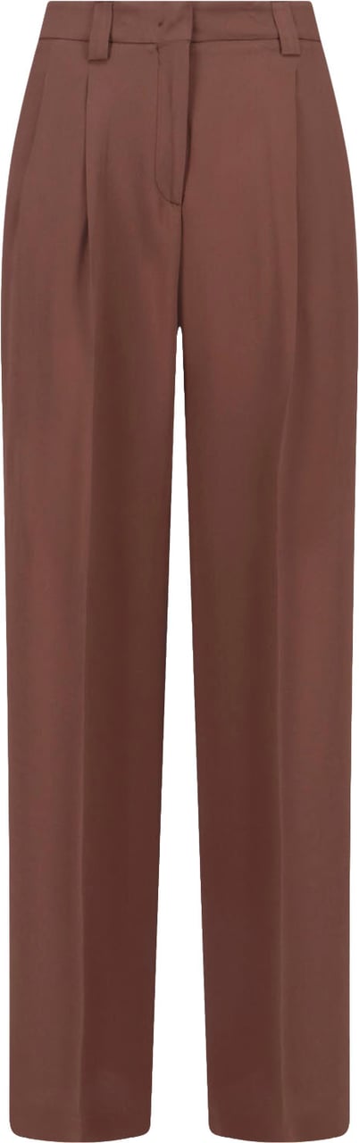 Incotex Brown Tailored Silk Blend Pants Bruin