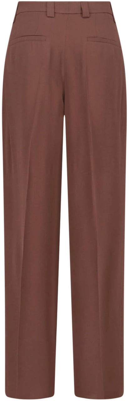 Incotex Brown Tailored Silk Blend Pants Bruin