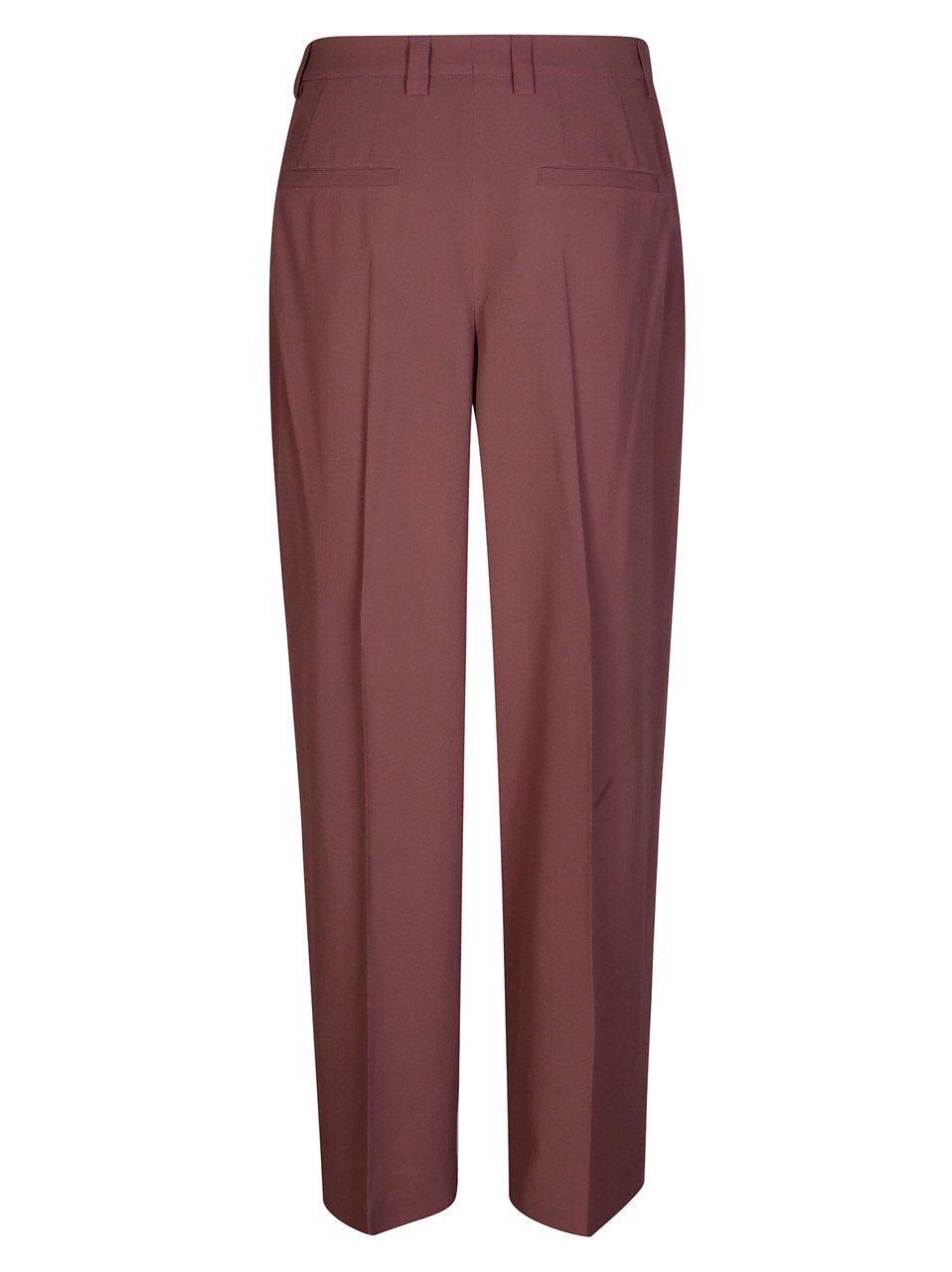 Incotex Burgundy Crepe Elodie Pleated Pants Maroon