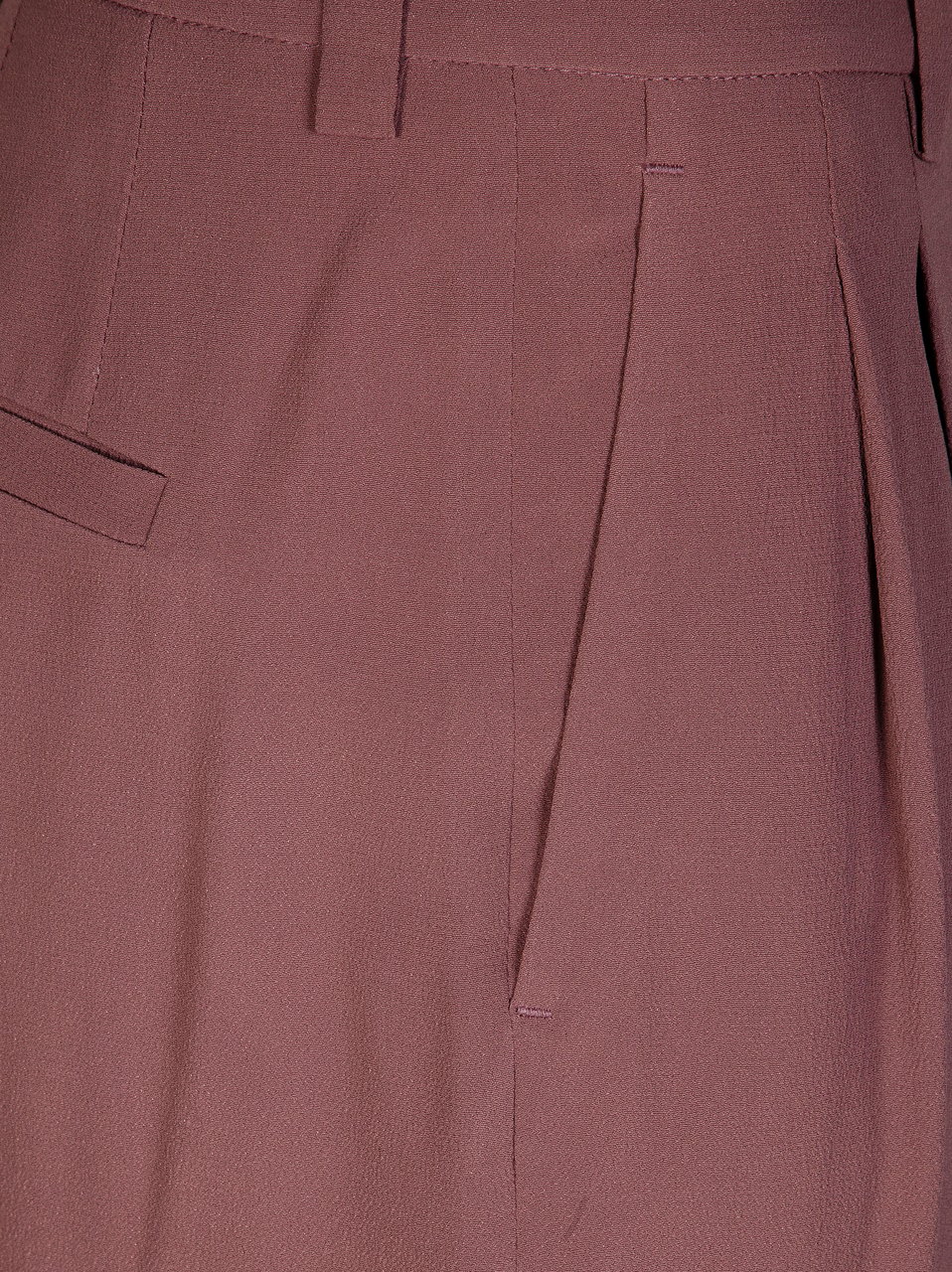Incotex Burgundy Crepe Elodie Pleated Pants Maroon