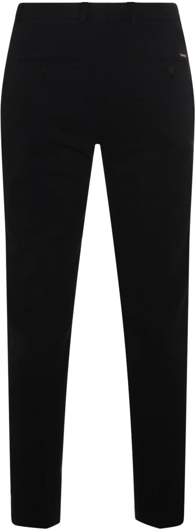 Incotex Dark Blue Cotton Pants Zwart