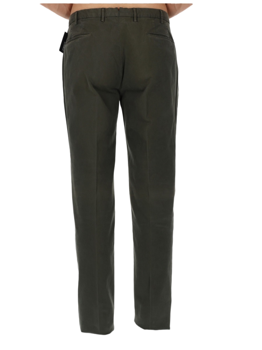 Incotex Green Straight-Leg Cotton-Blend Chinos Zwart