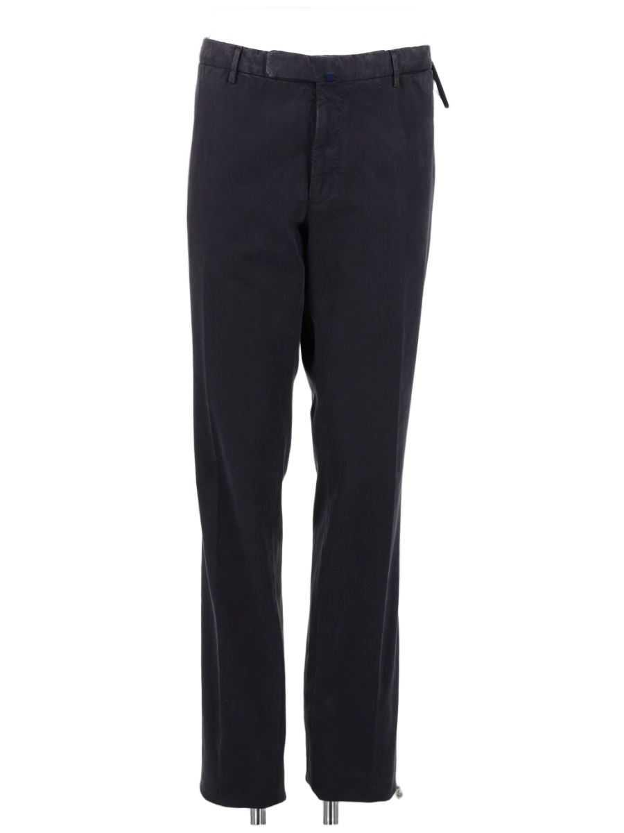 Incotex Tailored Black Pants with Straight-Leg Cut Zwart