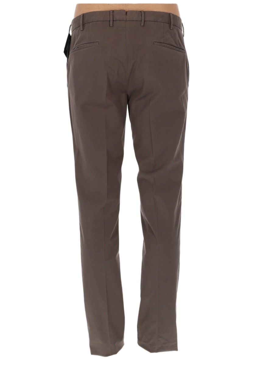 Incotex Neutrals Slim Flat-Front Cotton-Blend Tailored Pants Grijs