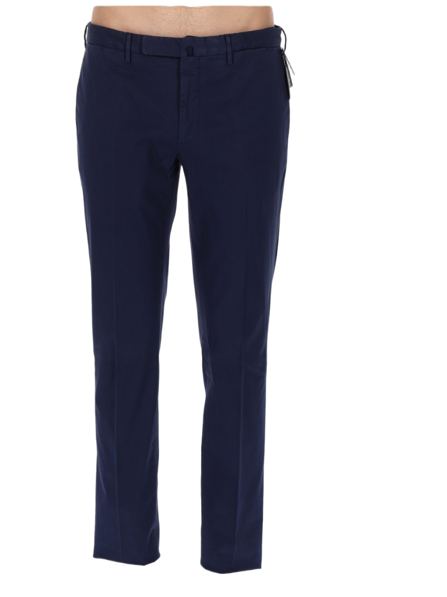 Incotex Neutrals Flat-Front Cotton-Blend Tailored Pants Zwart
