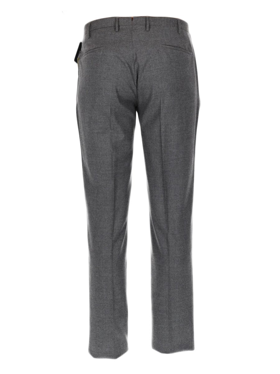 Incotex Neutrals Straight-Leg Wool Tailored Pants Grijs