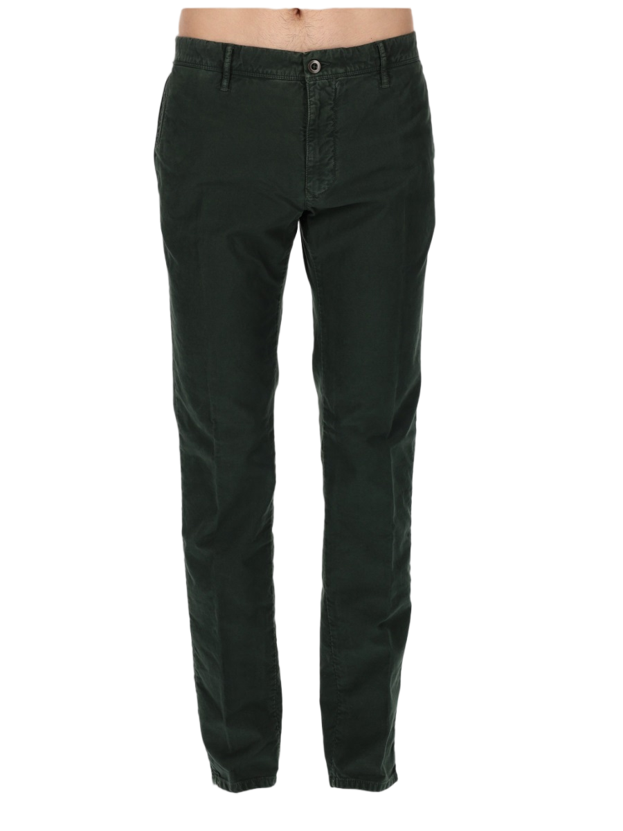 Incotex Slim-Fit Stretch Cotton Casual Pants Zwart