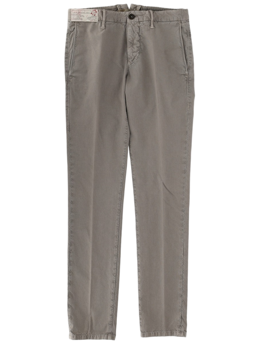 Incotex Straight-Leg Cotton-Blend Logo Jeans Grijs