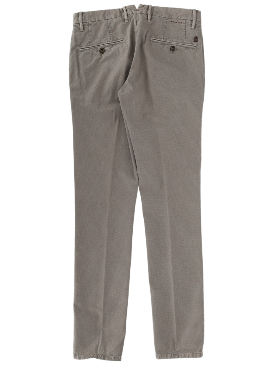 Incotex Straight-Leg Cotton-Blend Logo Jeans Grijs