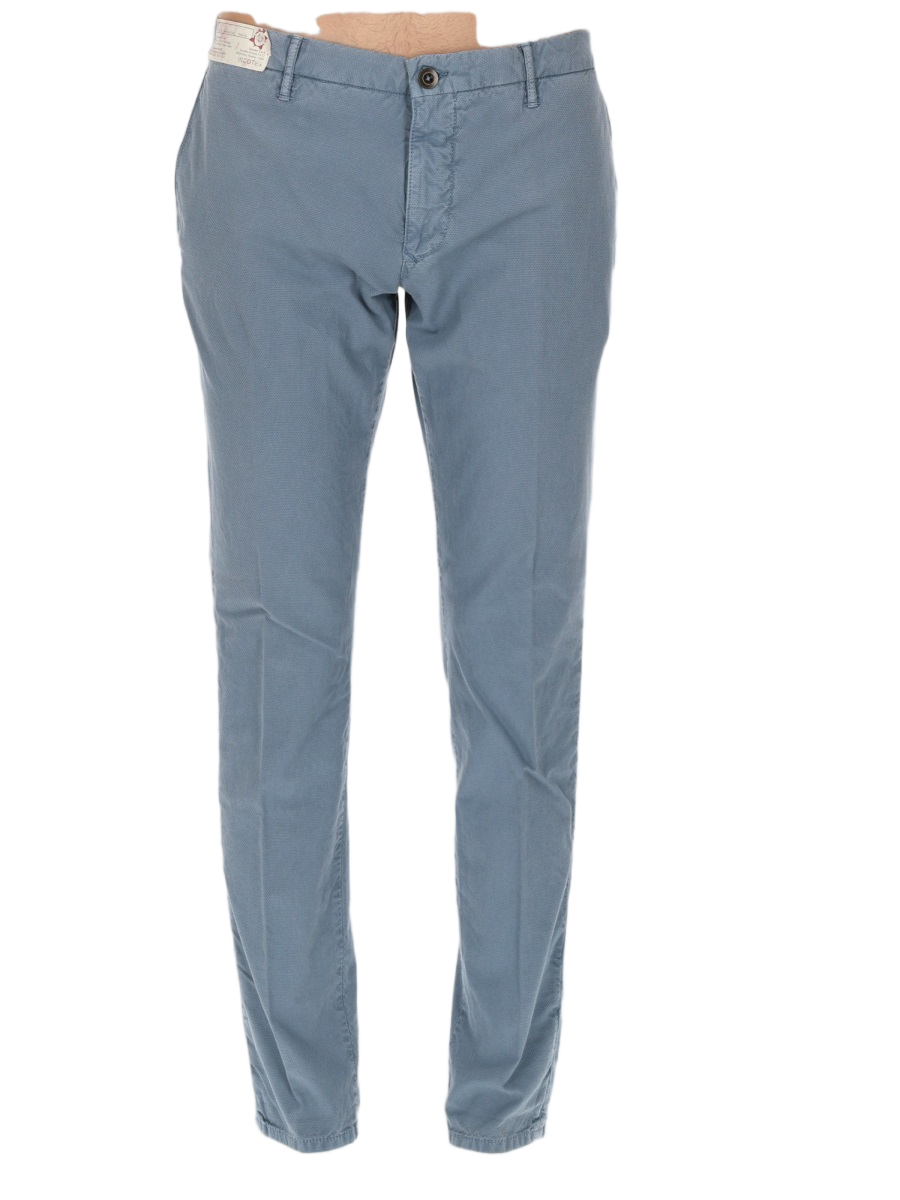 Incotex Muted Blue Slim-Fit Cotton-Blend Jeans Blauw