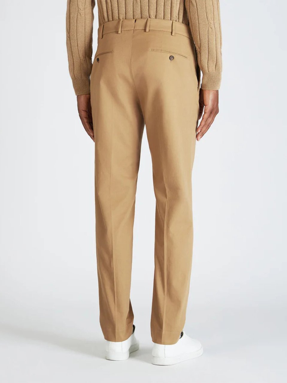Incotex Tan Straight-Leg Casual Cotton Trousers Bruin