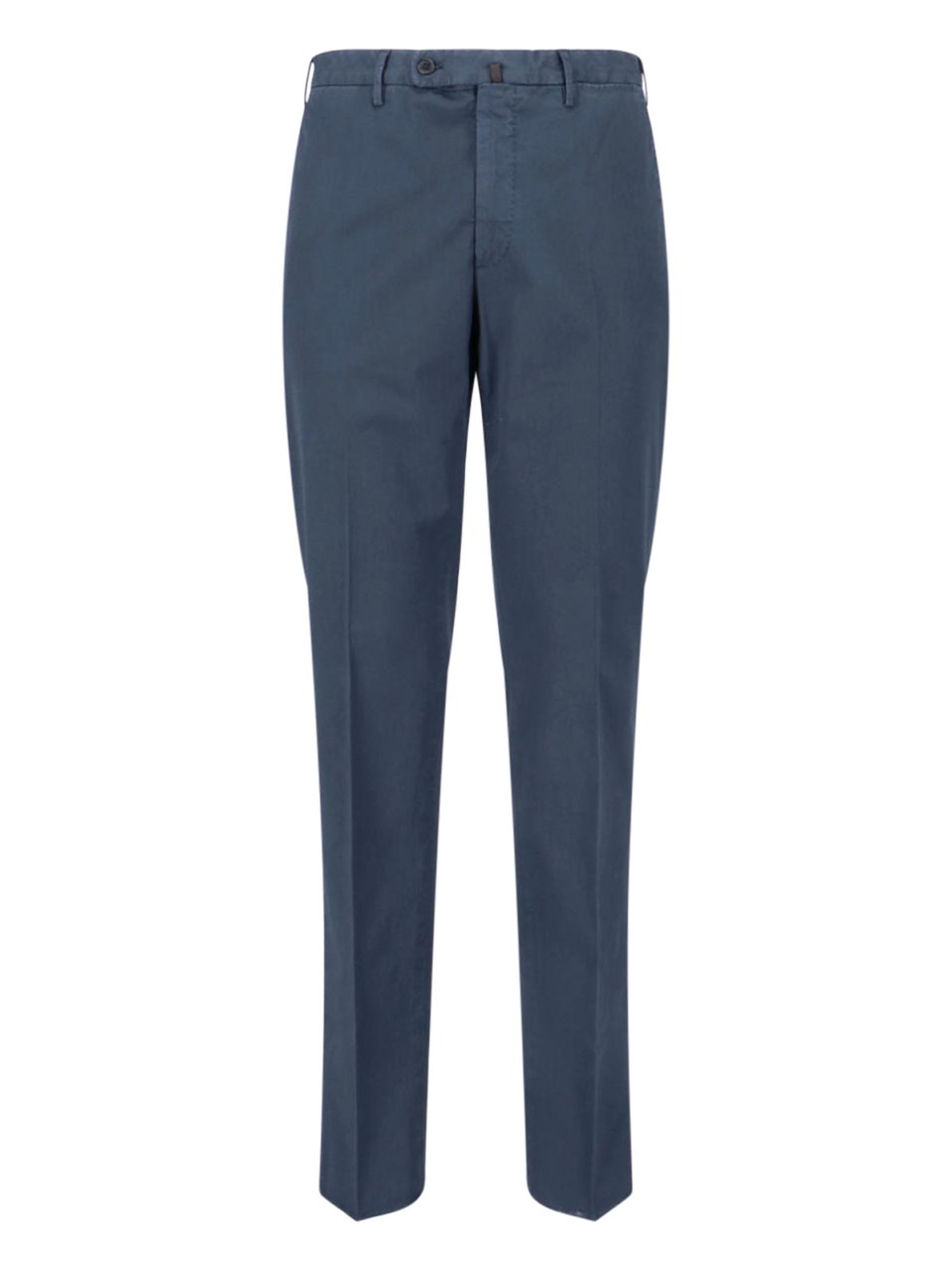 Incotex Blue Mid-Rise Straight-Leg Tailored Trousers Blauw