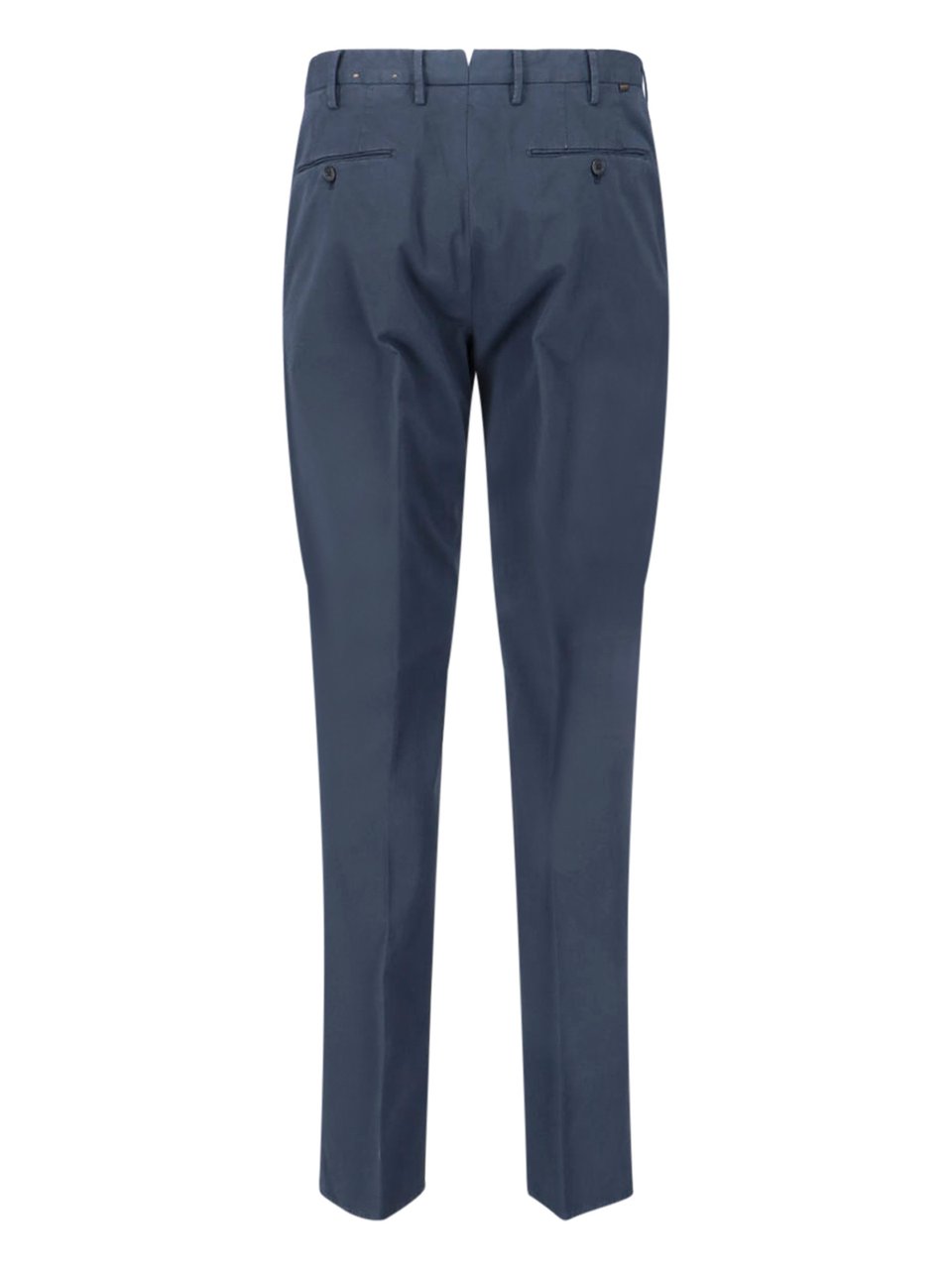 Incotex Blue Mid-Rise Straight-Leg Tailored Trousers Blauw