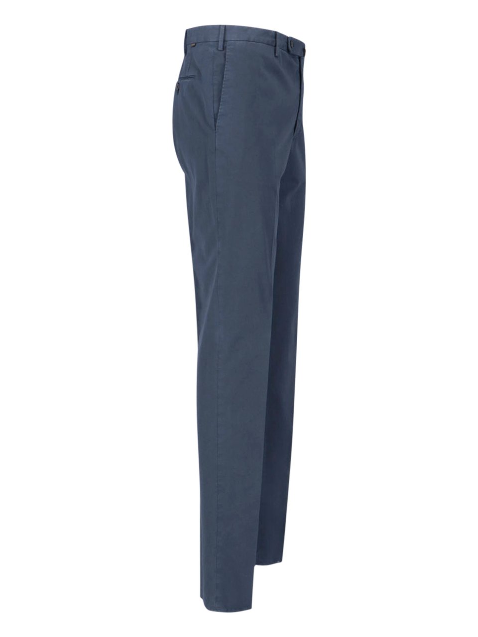 Incotex Blue Mid-Rise Straight-Leg Tailored Trousers Blauw