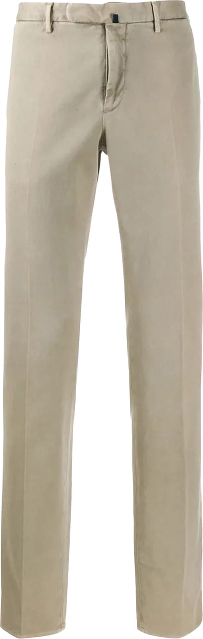 Incotex Beige Tight Fit Trousers Grijs