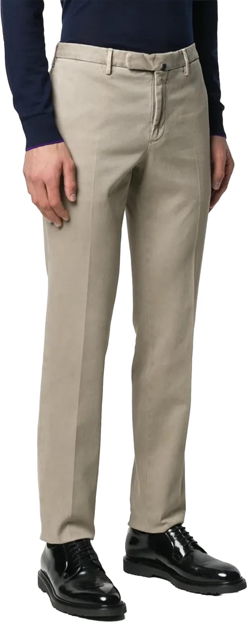 Incotex Beige Tight Fit Trousers Grijs