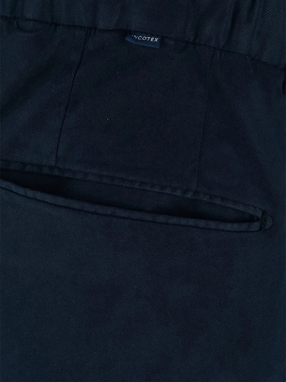 Incotex Navy Slim Fit Tailored Cotton Pants Zwart