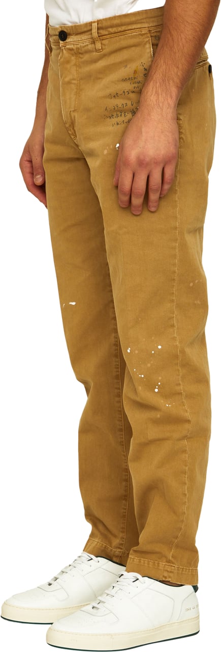 Incotex Camel cotton trousers Beige