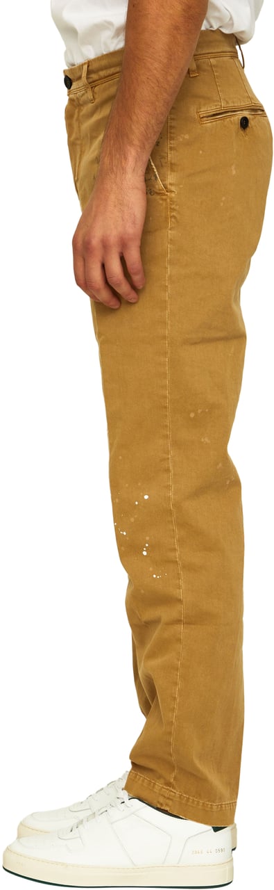 Incotex Camel cotton trousers Beige